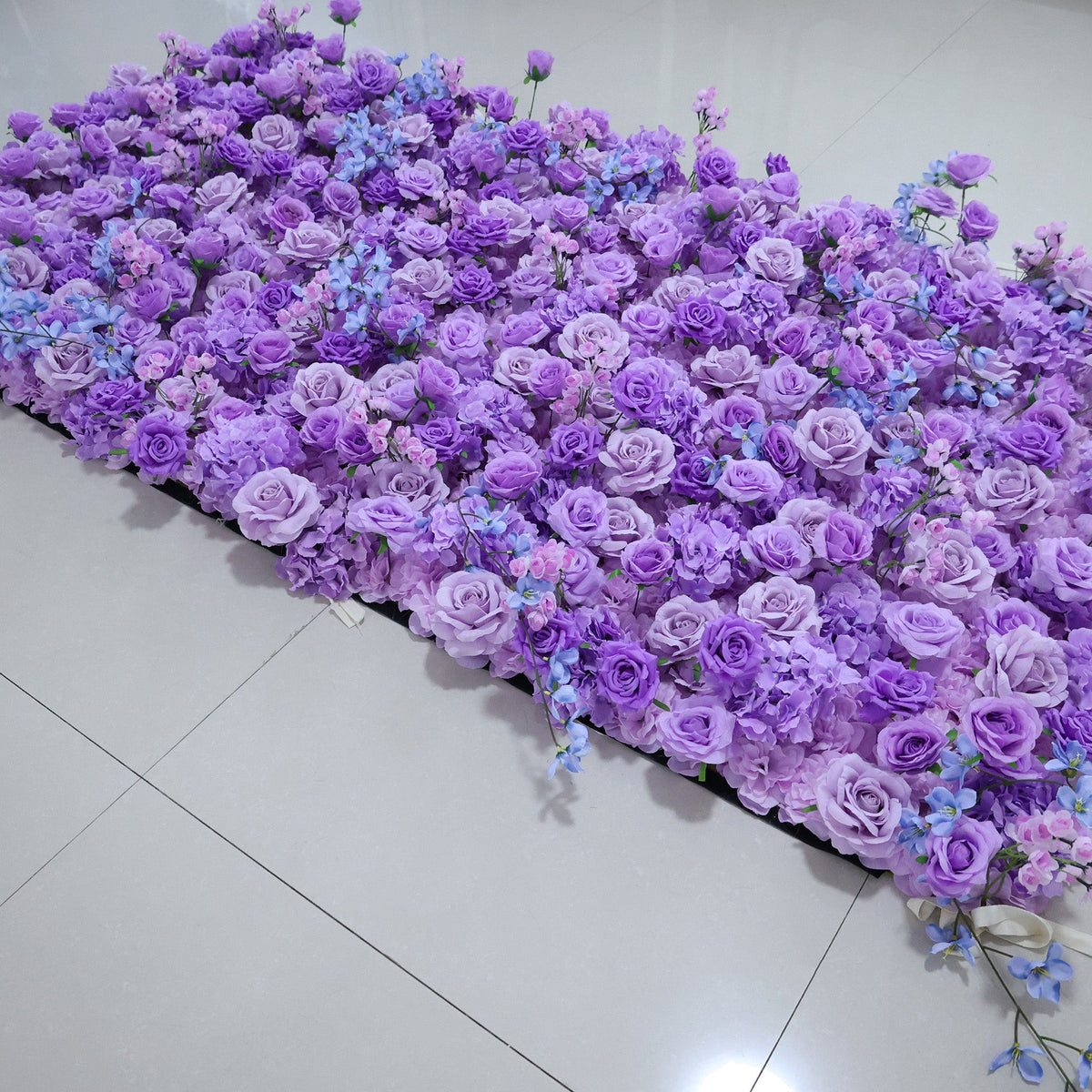 ValarFlowers Purple & Blue Floral Extravaganza Wall: A Dreamy. Enchanting Masterpiece for Magical Celebrations-VF-537