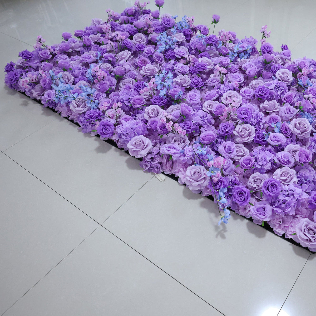 ValarFlowers Purple & Blue Floral Extravaganza Wall: A Dreamy. Enchanting Masterpiece for Magical Celebrations-VF-537