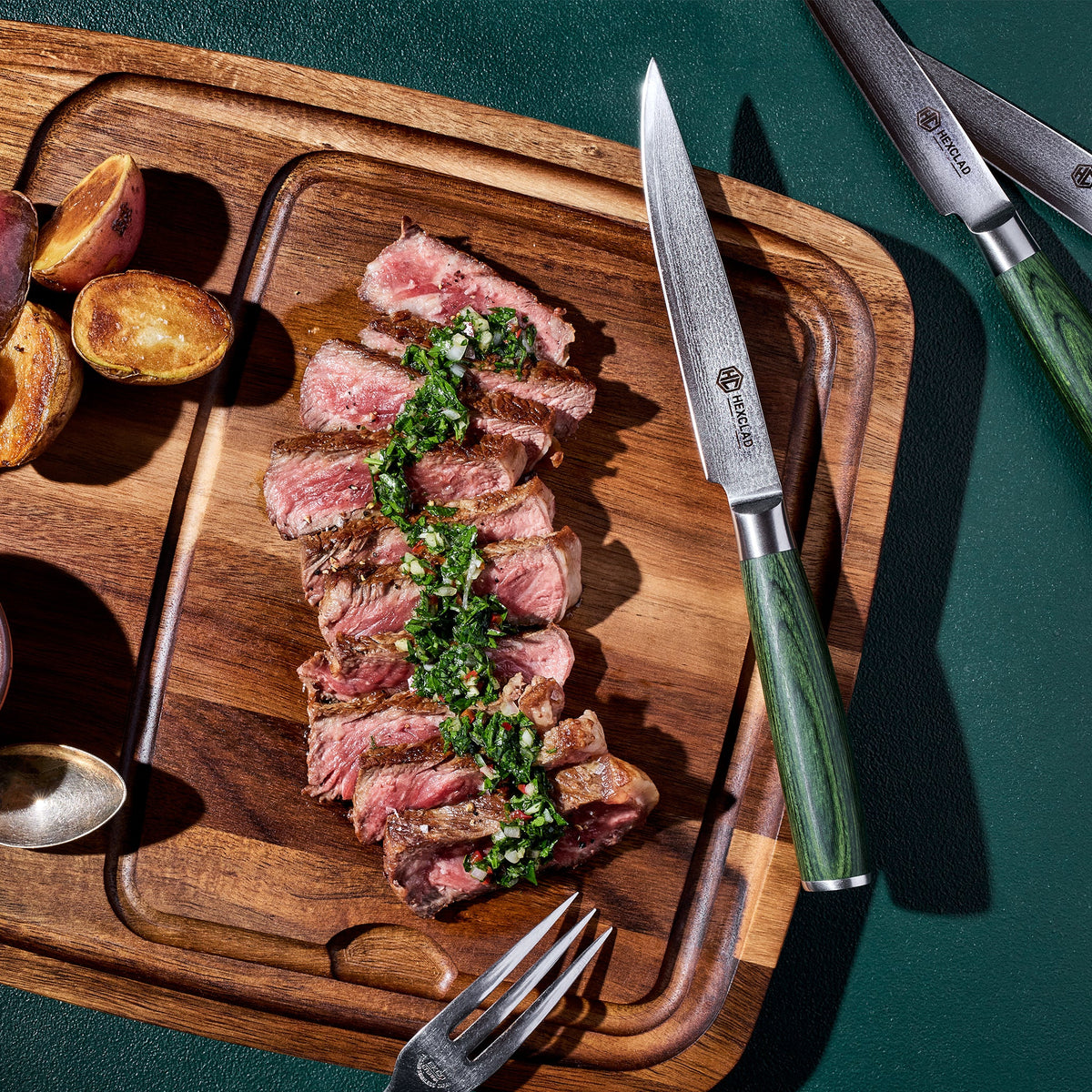 Steak Knife & Bistecca Plate Set. 8-pc